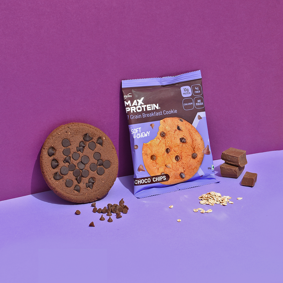 RiteBite Max Protein Cookies | 10g Protein & 7 Grains