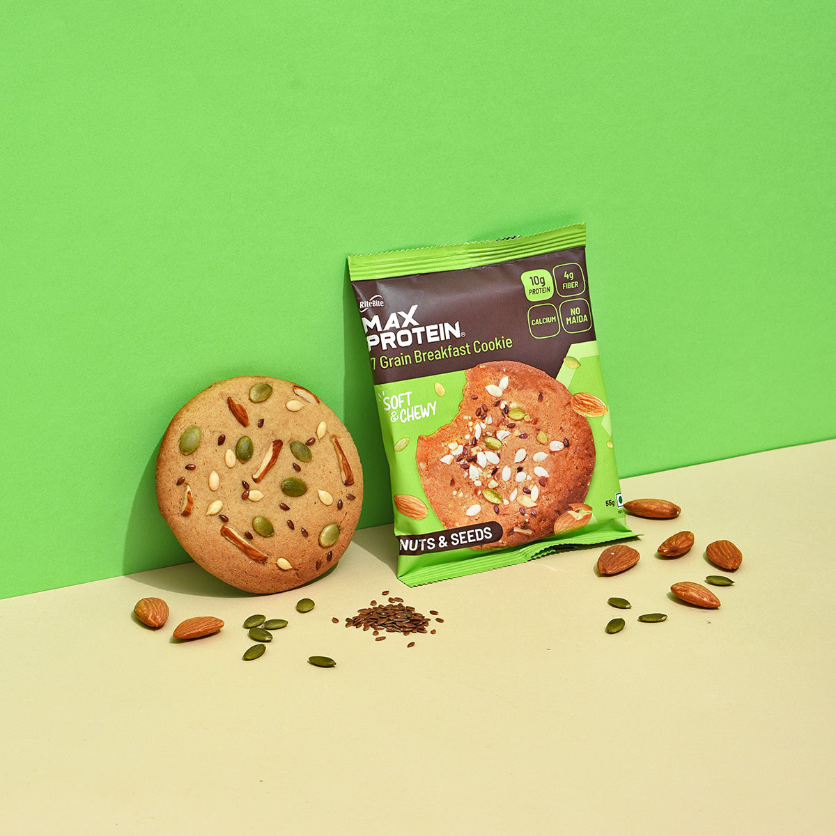 RiteBite Max Protein Cookies | 10g Protein & 7 Grains