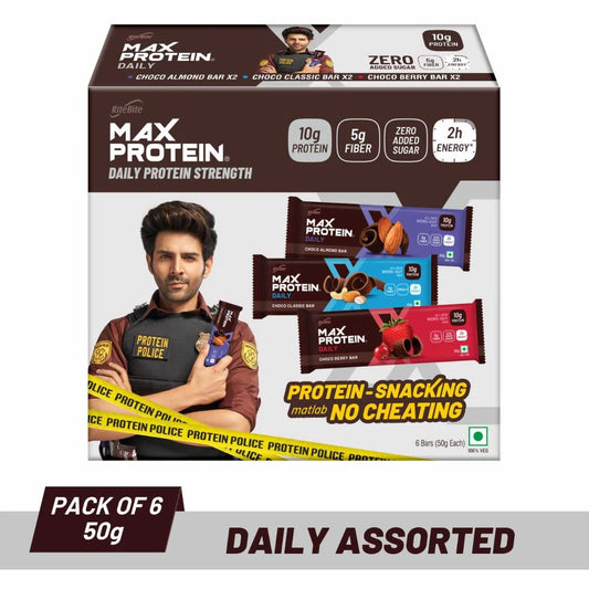 RiteBite Max Protein Bar | Daily Assorted Flavors, 10g Protein
