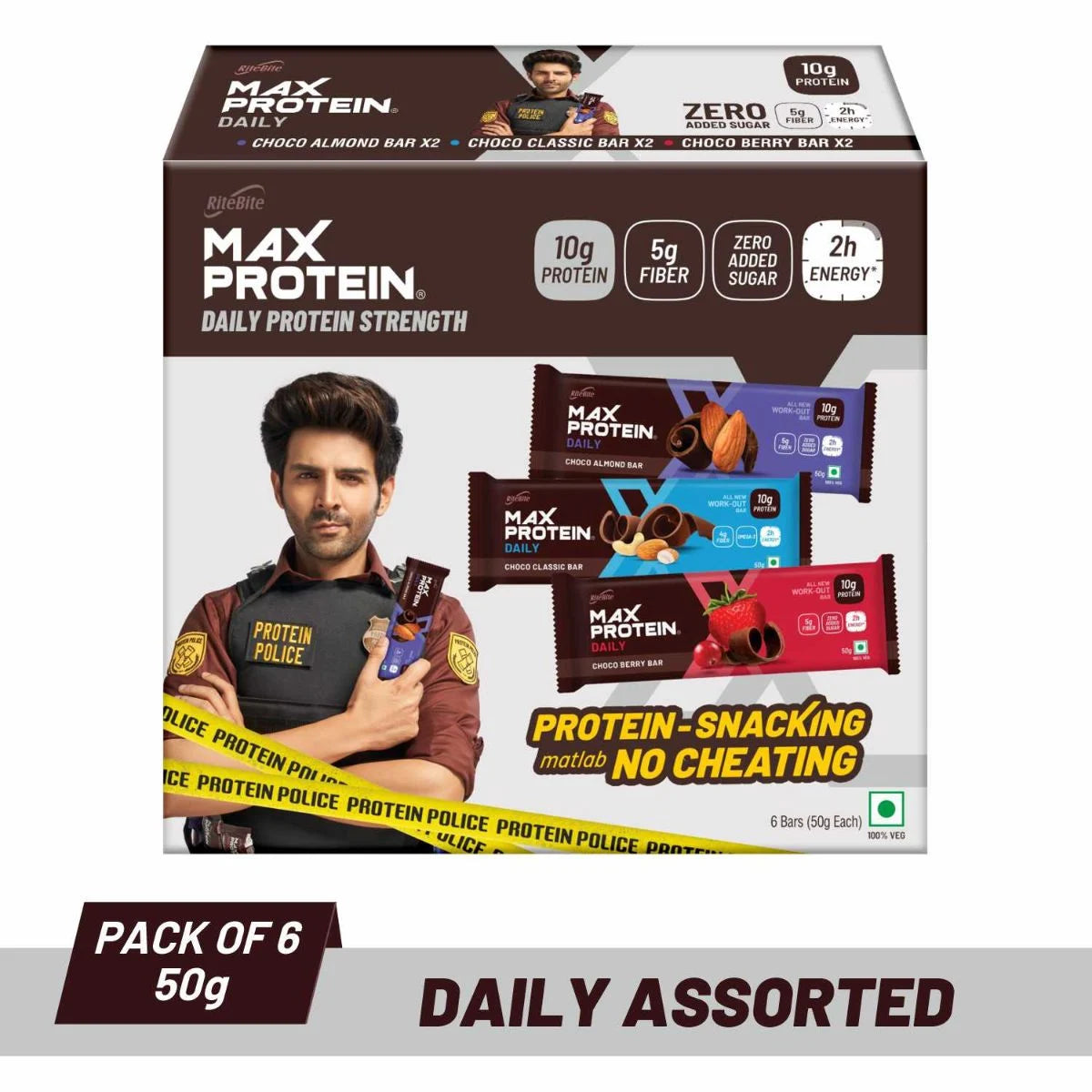 RiteBite Max Protein Bar | Daily Assorted Flavors, 10g Protein