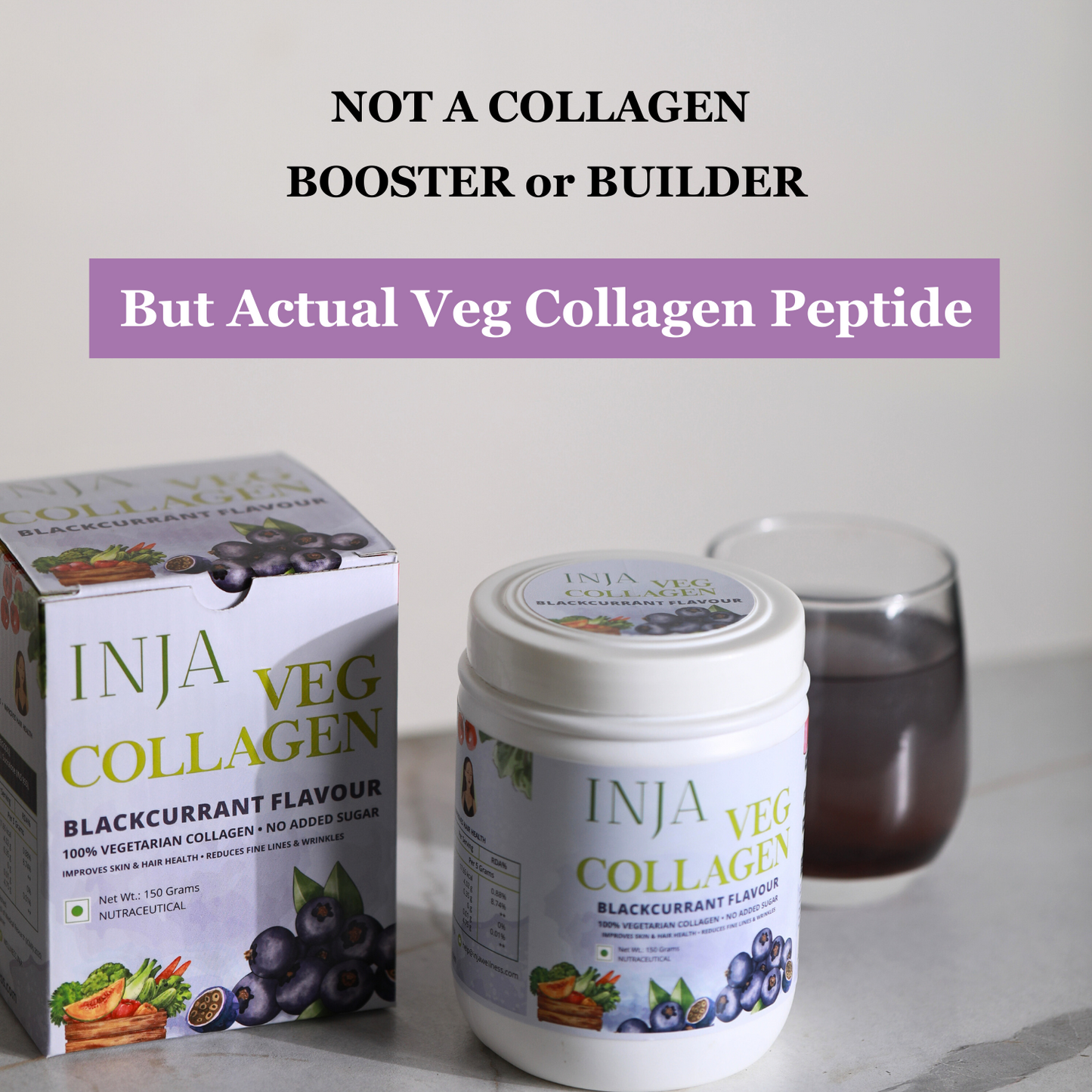 INJA Veg Collagen Supplement | Plant-Based Skin Support