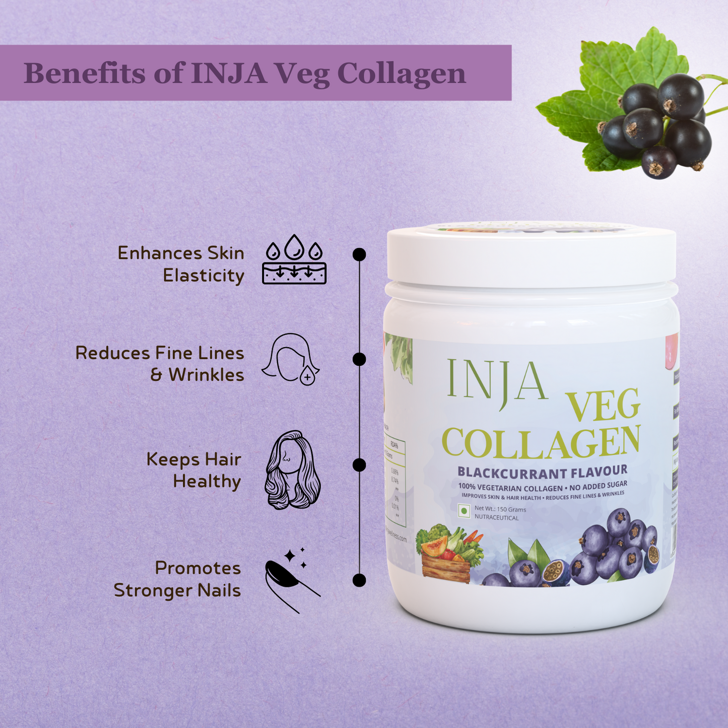 INJA Veg Collagen Supplement | Plant-Based Skin Support