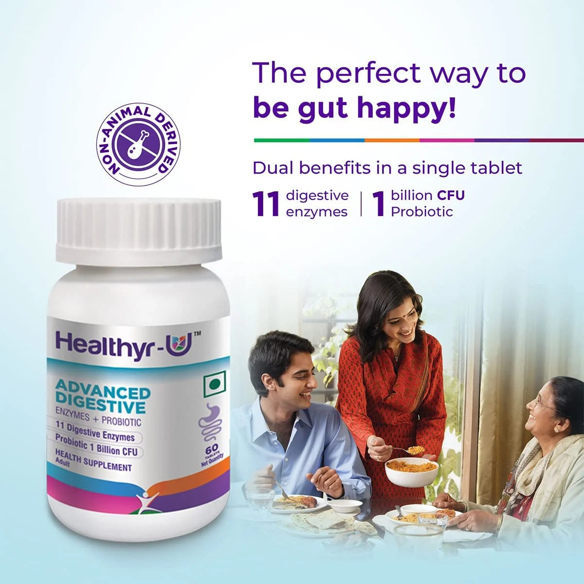 Healthyr-U Advanced Digestive Enzymes + Probiotic