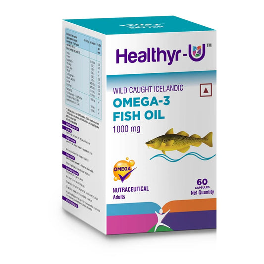 Healthyr-U Icelandic Omega-3 Fish Oil 1000mg - Pure & Potent