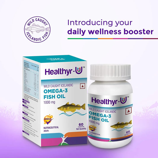 Healthyr-U Icelandic Omega-3 Fish Oil 1000mg - Pure & Potent