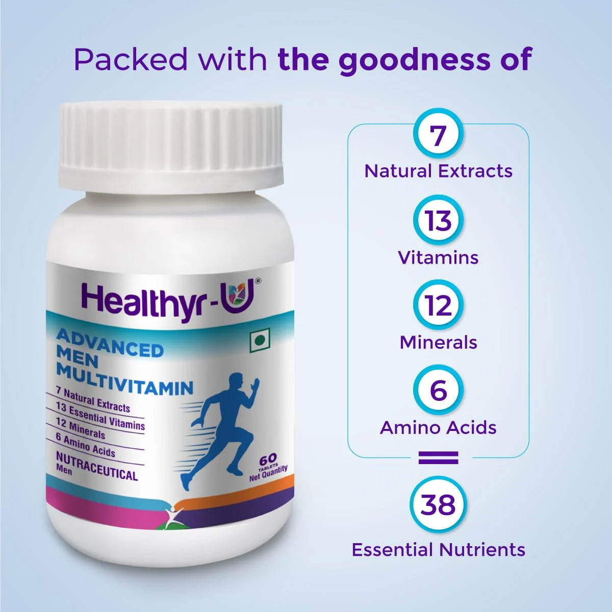 Healthyr-U Advanced Men Multivitamin | Energy & Immunity