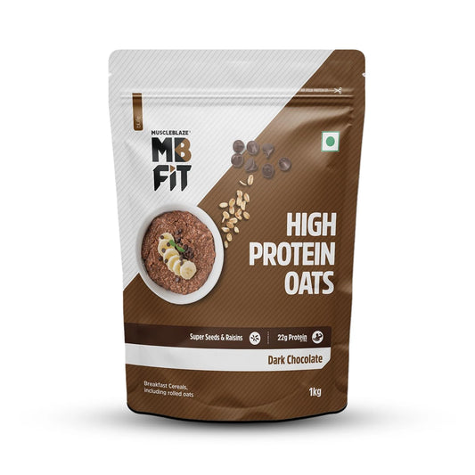 MuscleBlaze High Protein Oats | 22g Protein, High Fiber
