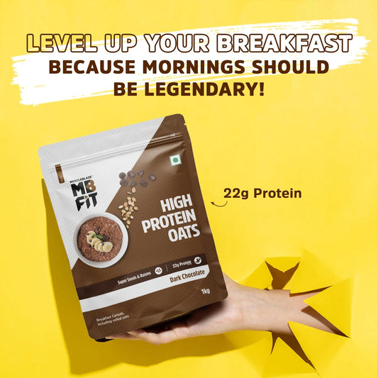 MuscleBlaze High Protein Oats | 22g Protein, High Fiber