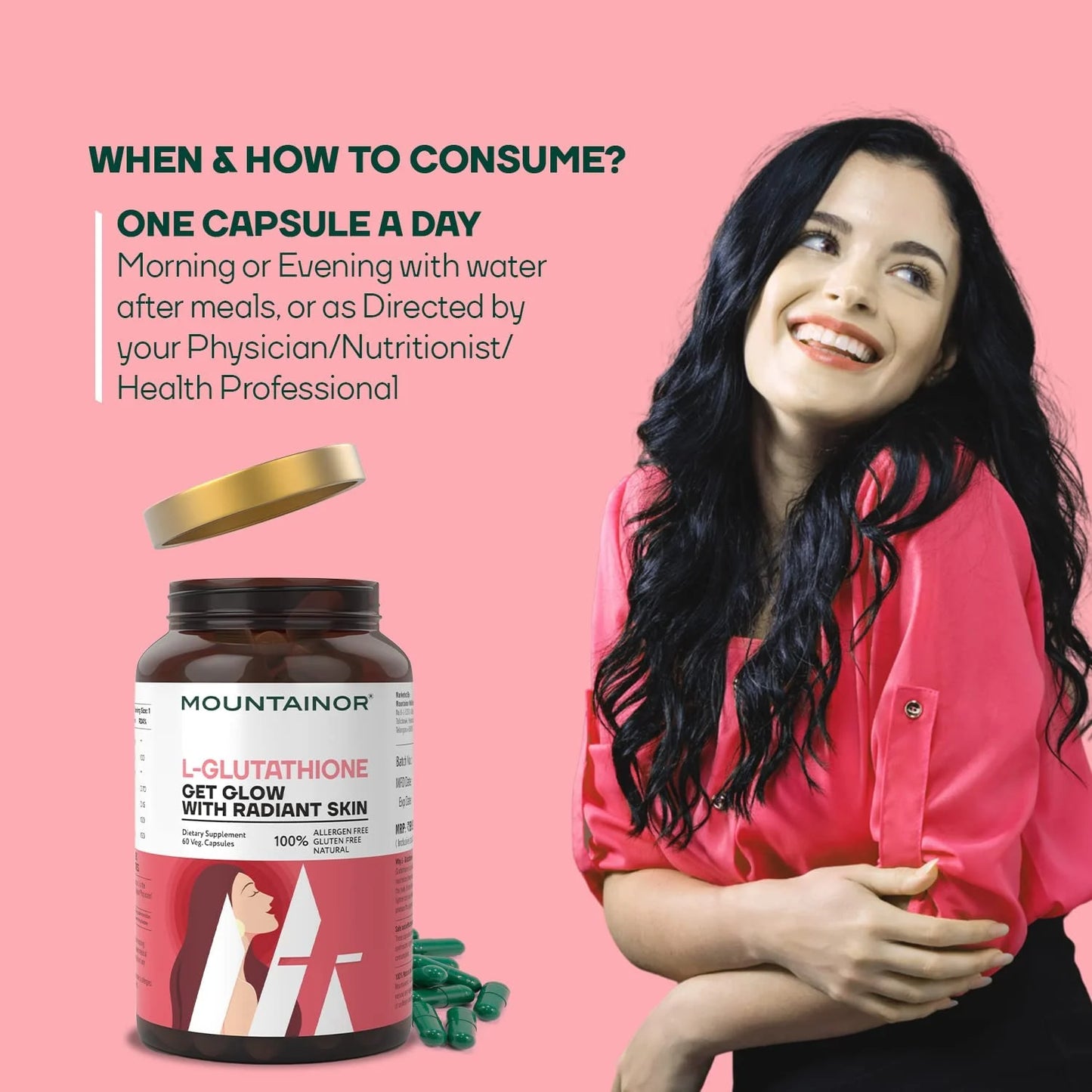 Mountainor L-Glutathione 1000mg | Radiant Skin Support