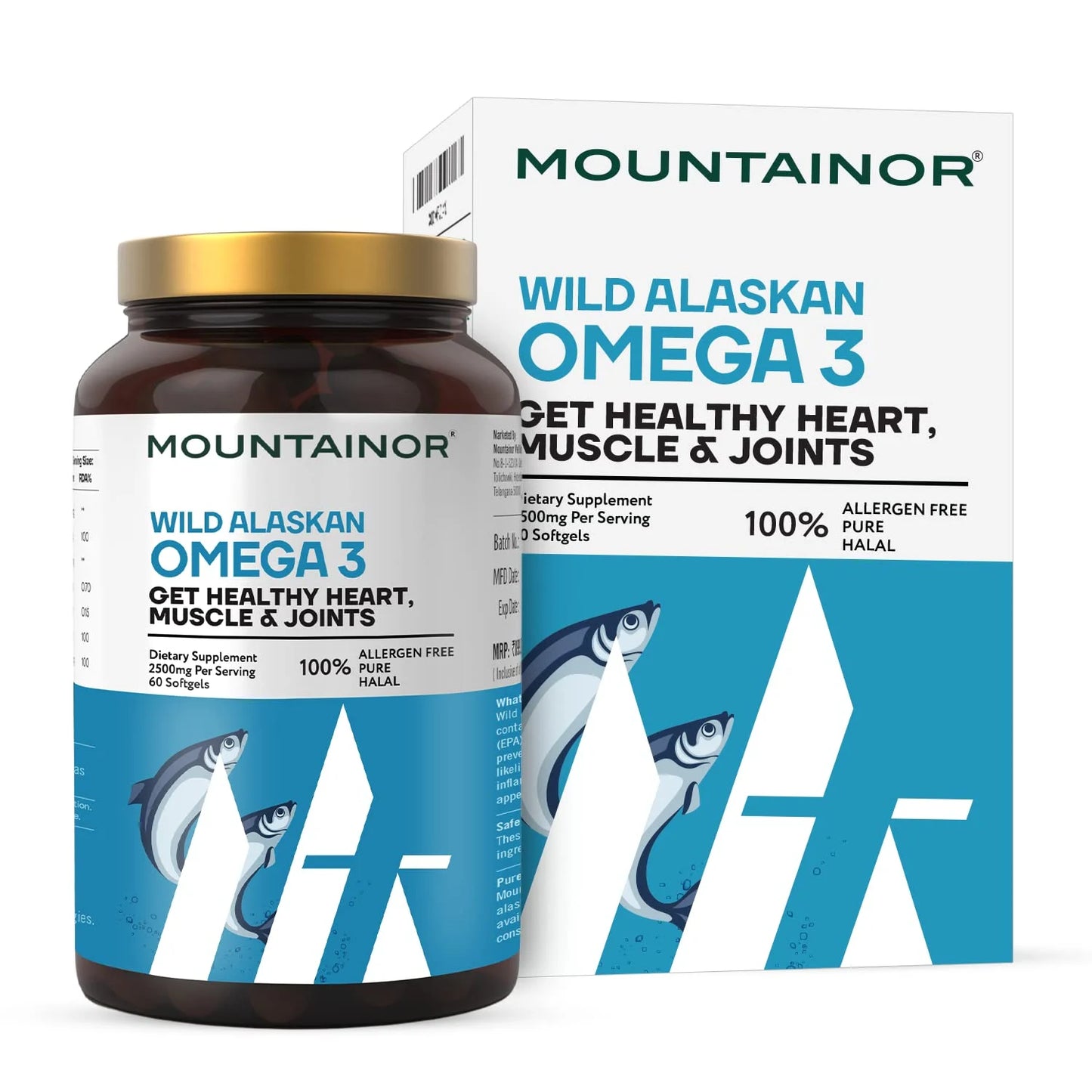 Mountainor Wild Alaskan Omega 3 Fish Oil 2500mg