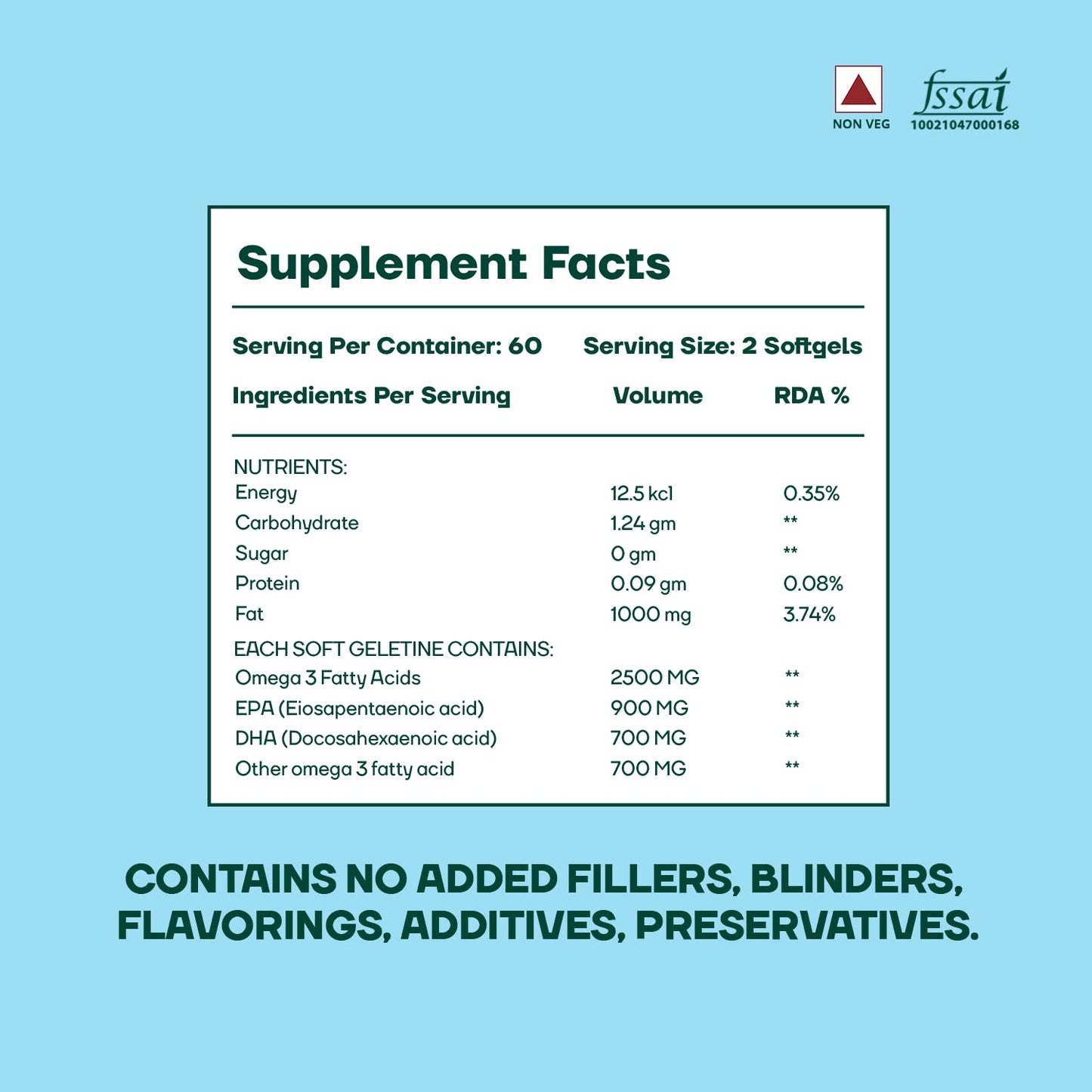 Mountainor Wild Alaskan Omega 3 Fish Oil 2500mg
