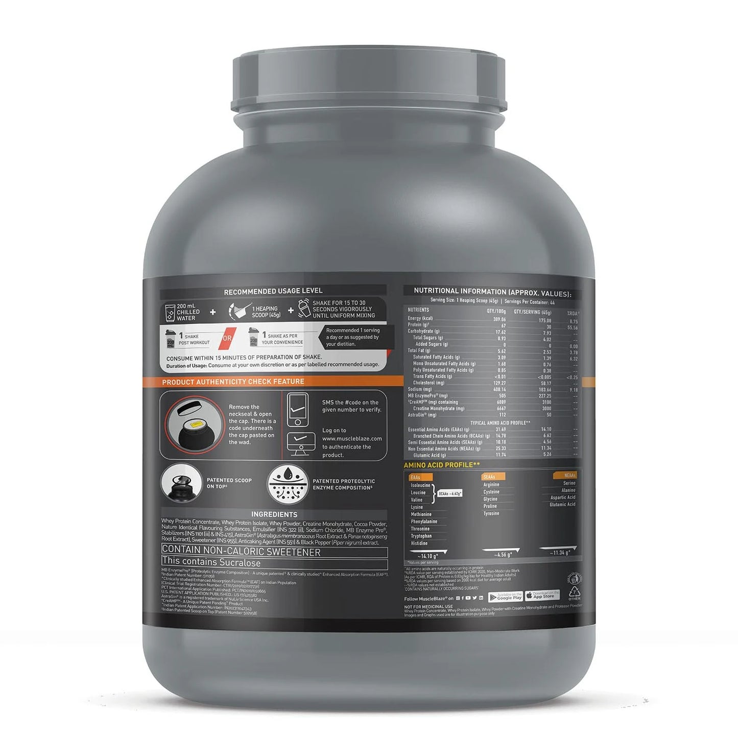 MuscleBlaze Biozyme Whey Protein PR - Fast Recovery