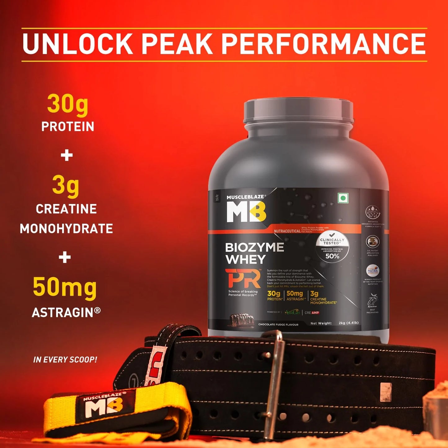 MuscleBlaze Biozyme Whey Protein PR - Fast Recovery