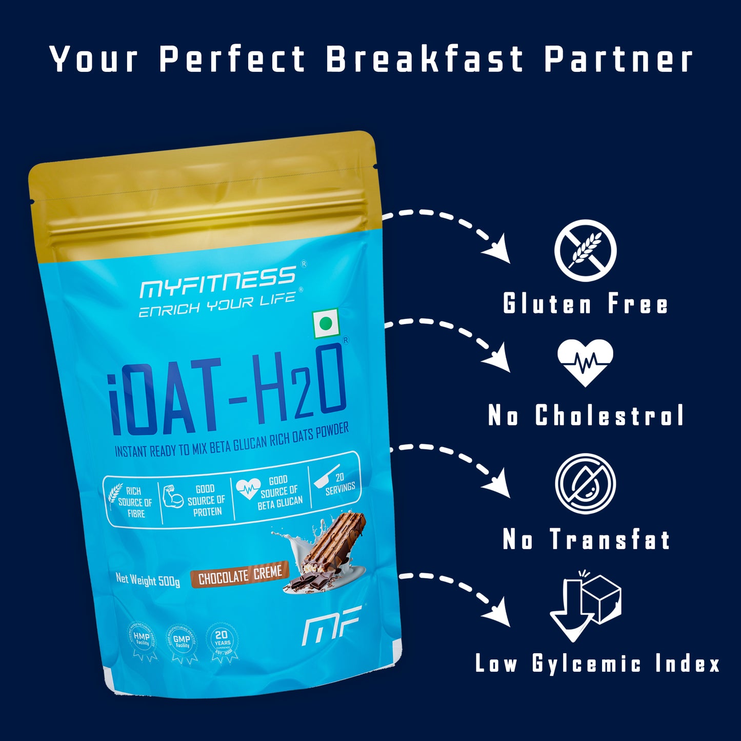 Myfitness iOAT-H2O | Instant Protein & Beta-Glucan Oats