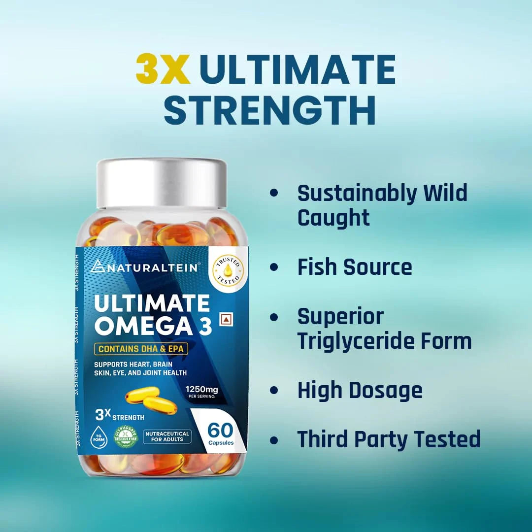 Naturaltein Ultimate Omega 3 - Triple Strength Fish Oil