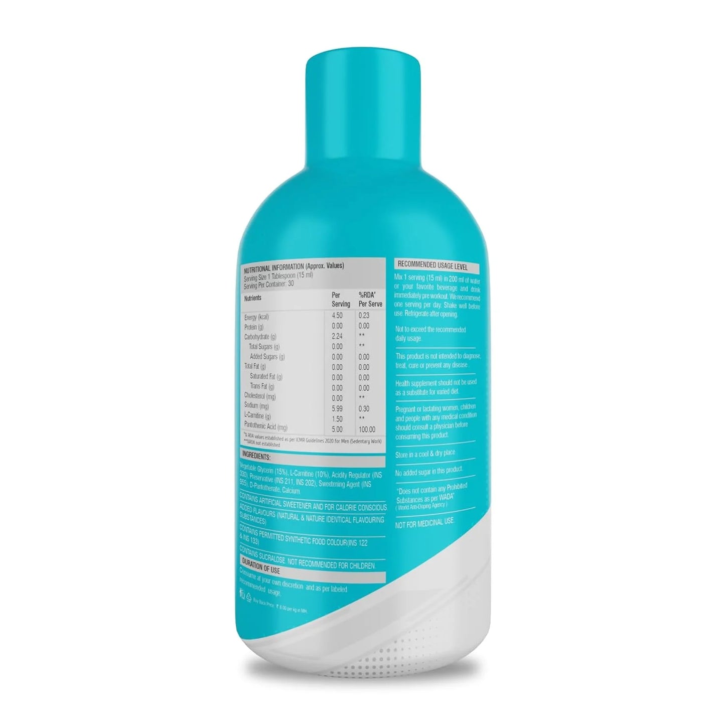 Healthfarm Liquid L-Carnitine 1500mg | Fat Burn & Energy Boost