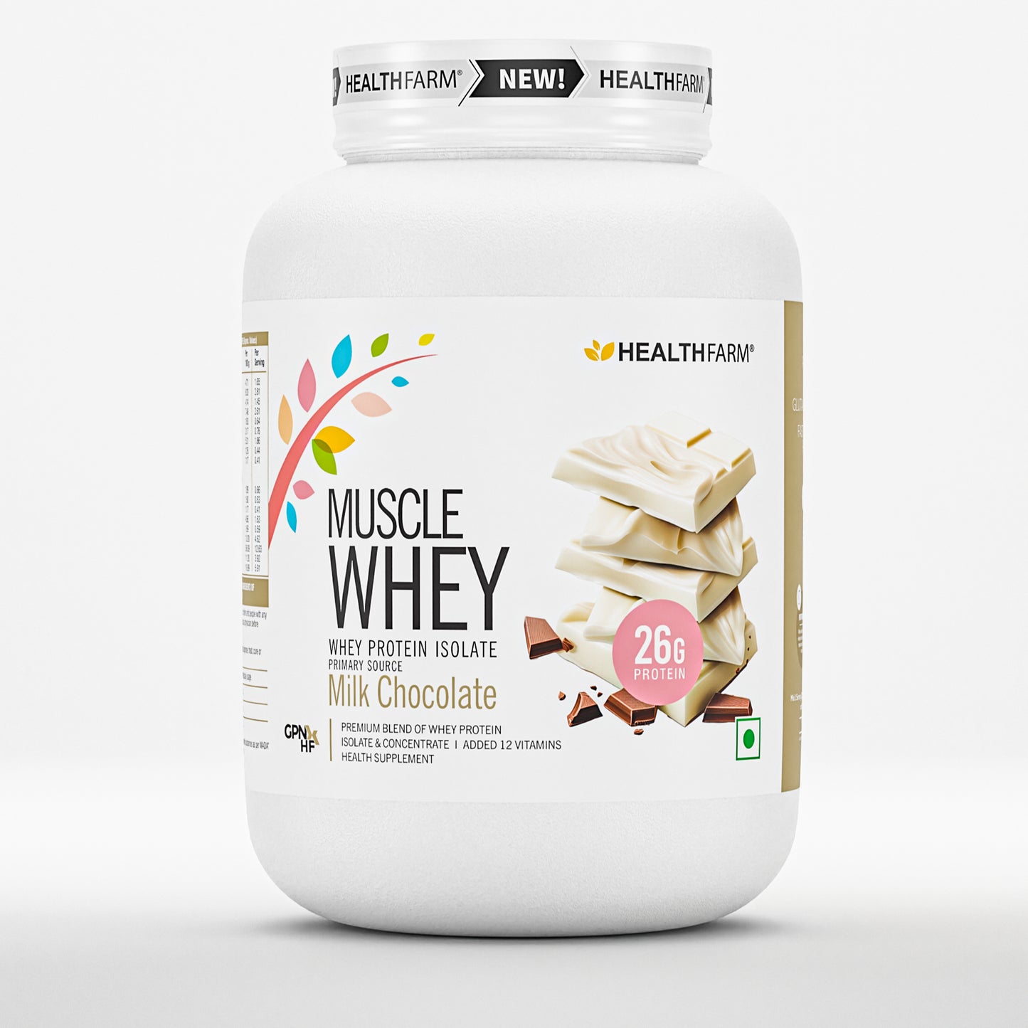 Healthfarm Muscle Whey Protein - 26g Premium Protein Scoop