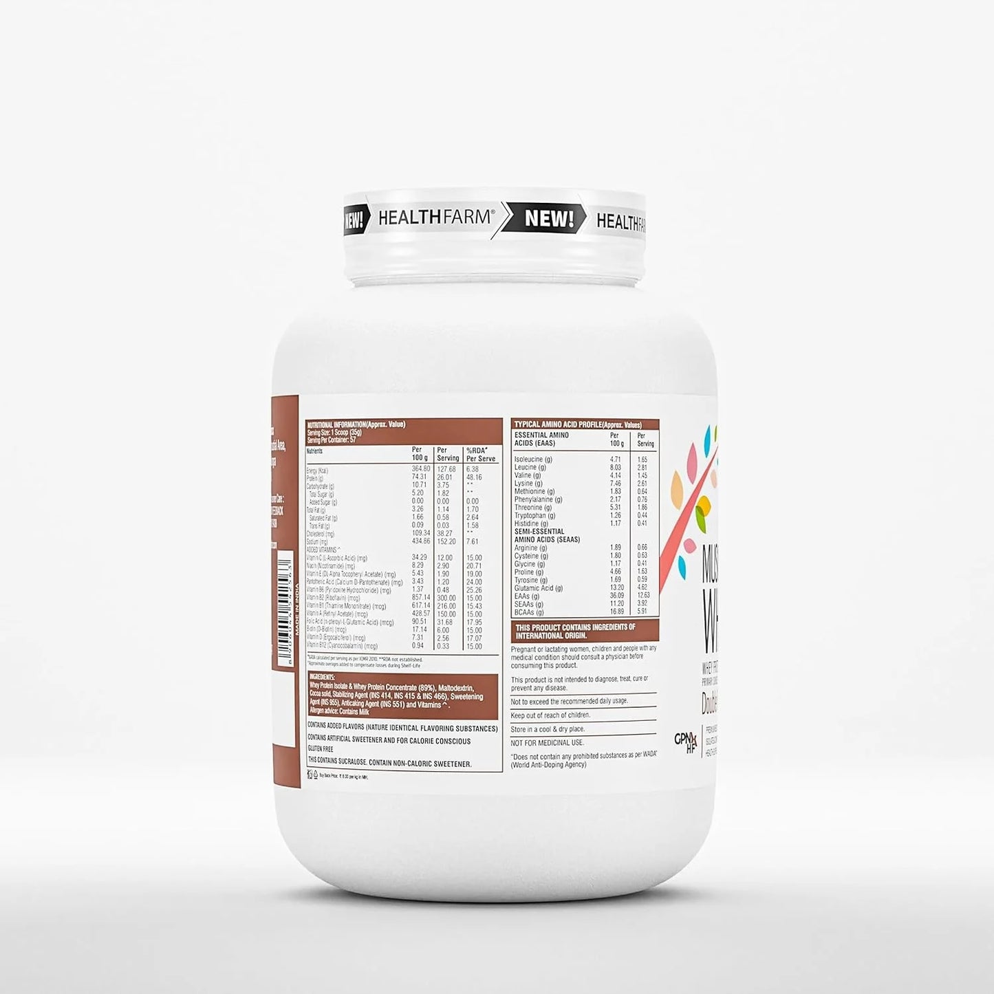 Healthfarm Muscle Whey Protein - 26g Premium Protein Scoop