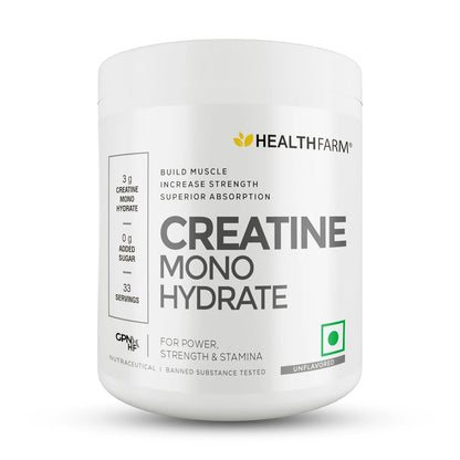 Healthfarm Creatine Monohydrate | 3g Pure Muscle Boost