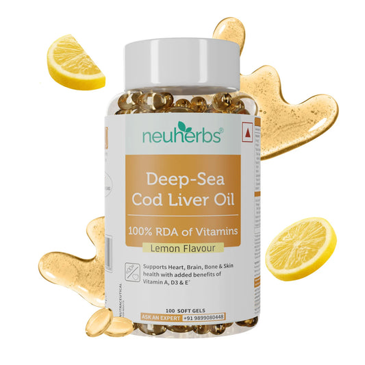 Neuherbs Deep Sea Cod Liver Oil Lemon - Immunity & Health