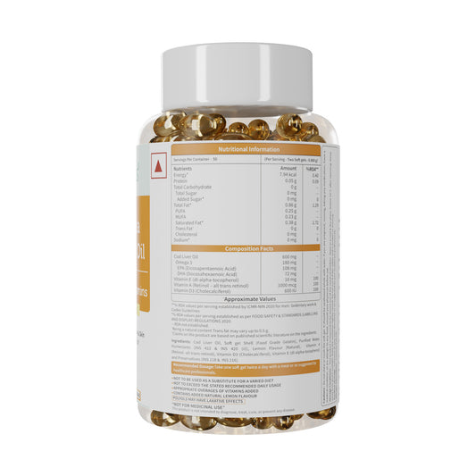 Neuherbs Deep Sea Cod Liver Oil Lemon - Immunity & Health