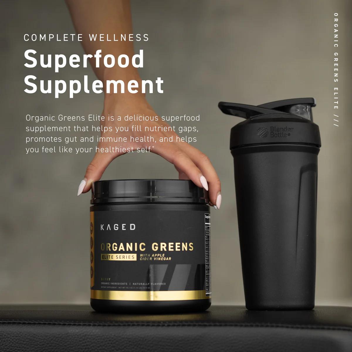 Kaged Organic Greens Elite | Organic Superfood with ACV