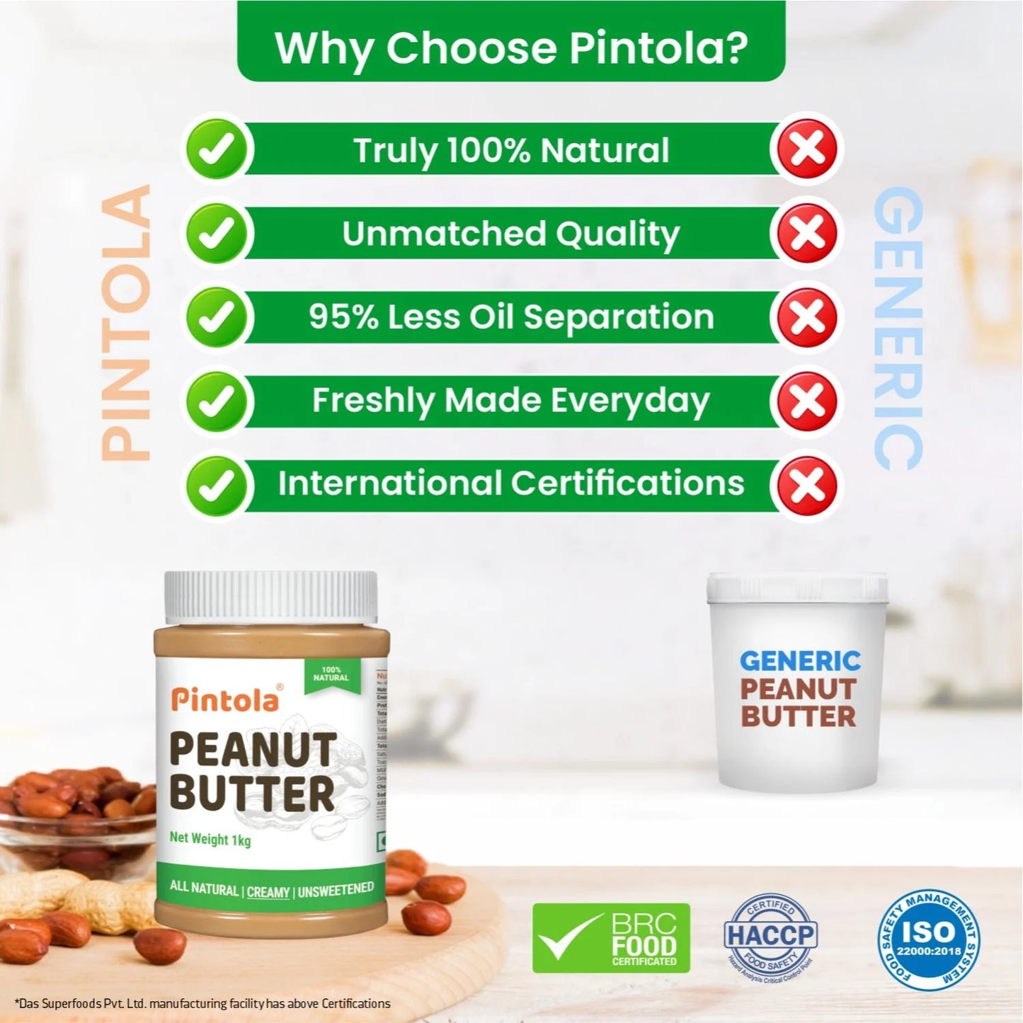 Pintola All Natural Unsweetened Peanut Butter