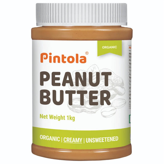 Pintola Organic Unsweetened Peanut Butter | Pure & Natural