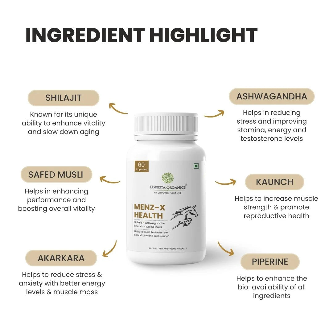 Foresta Organics Menz-X Health – Boost Vitality & Stamina