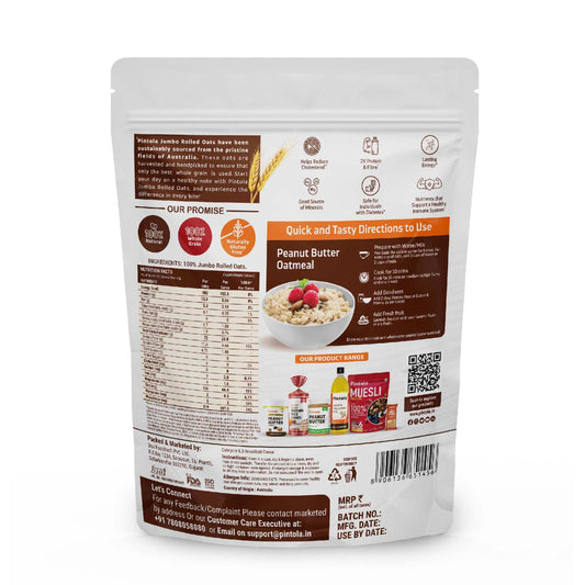 Pintola Jumbo Rolled Oats | Gluten-Free, High Protein