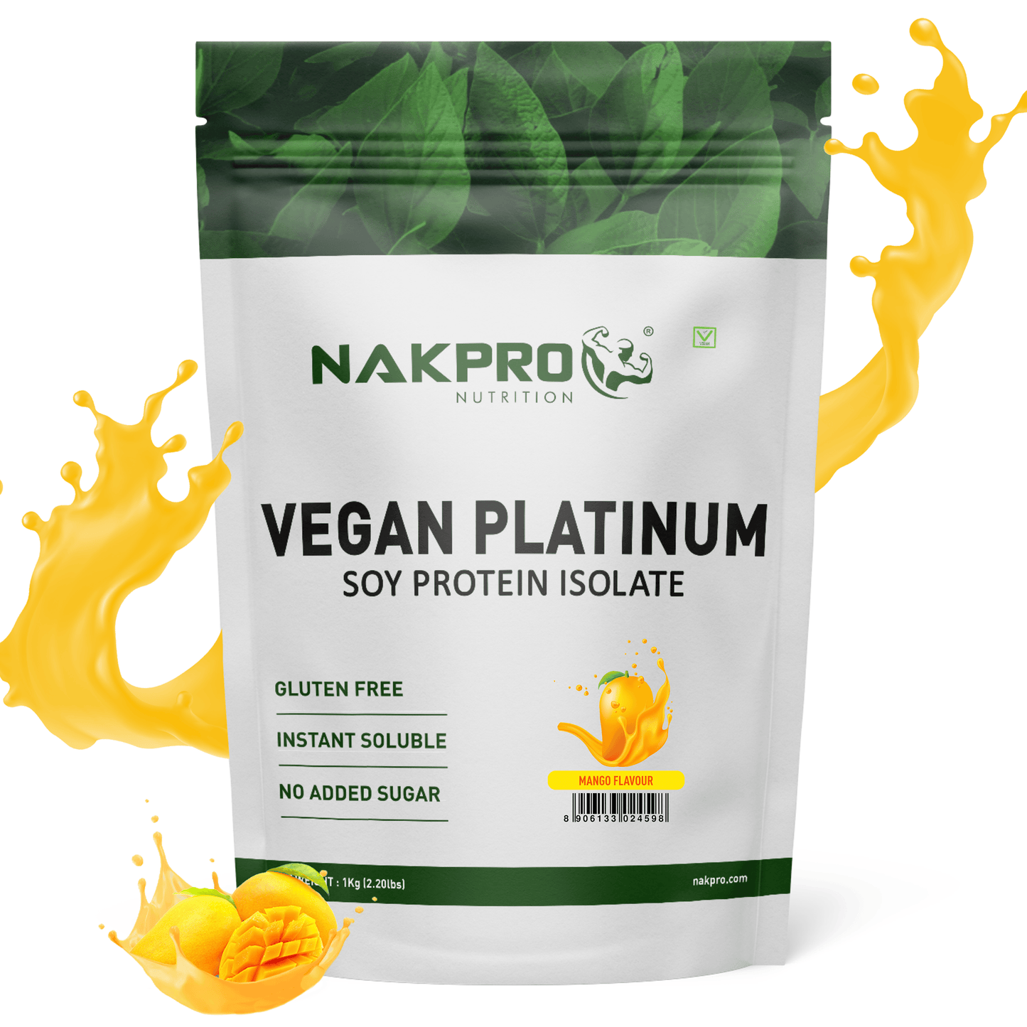 Nakpro Vegan Platinum Soy Protein | 27g Pure Protein