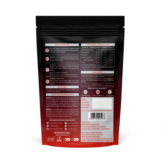 Nakpro Micronized Creatine | Pure Strength & Recovery Boost