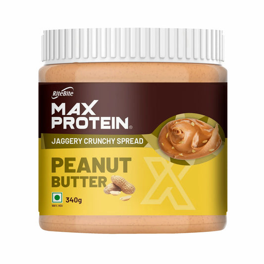RiteBite Max Protein Peanut Butter Jaggery - Crunchy & Healthy
