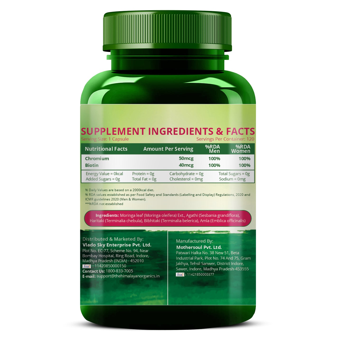 Vlado’s Himalayan Organics Chromium 50mcg | Blood Sugar Support