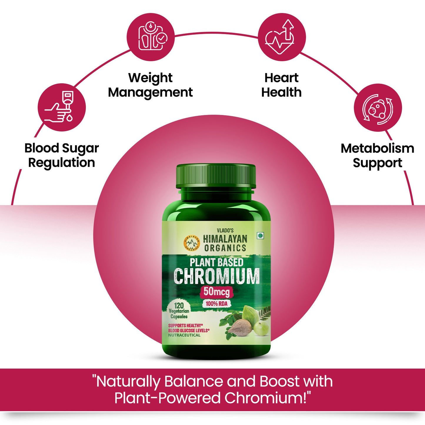 Vlado’s Himalayan Organics Chromium 50mcg | Blood Sugar Support