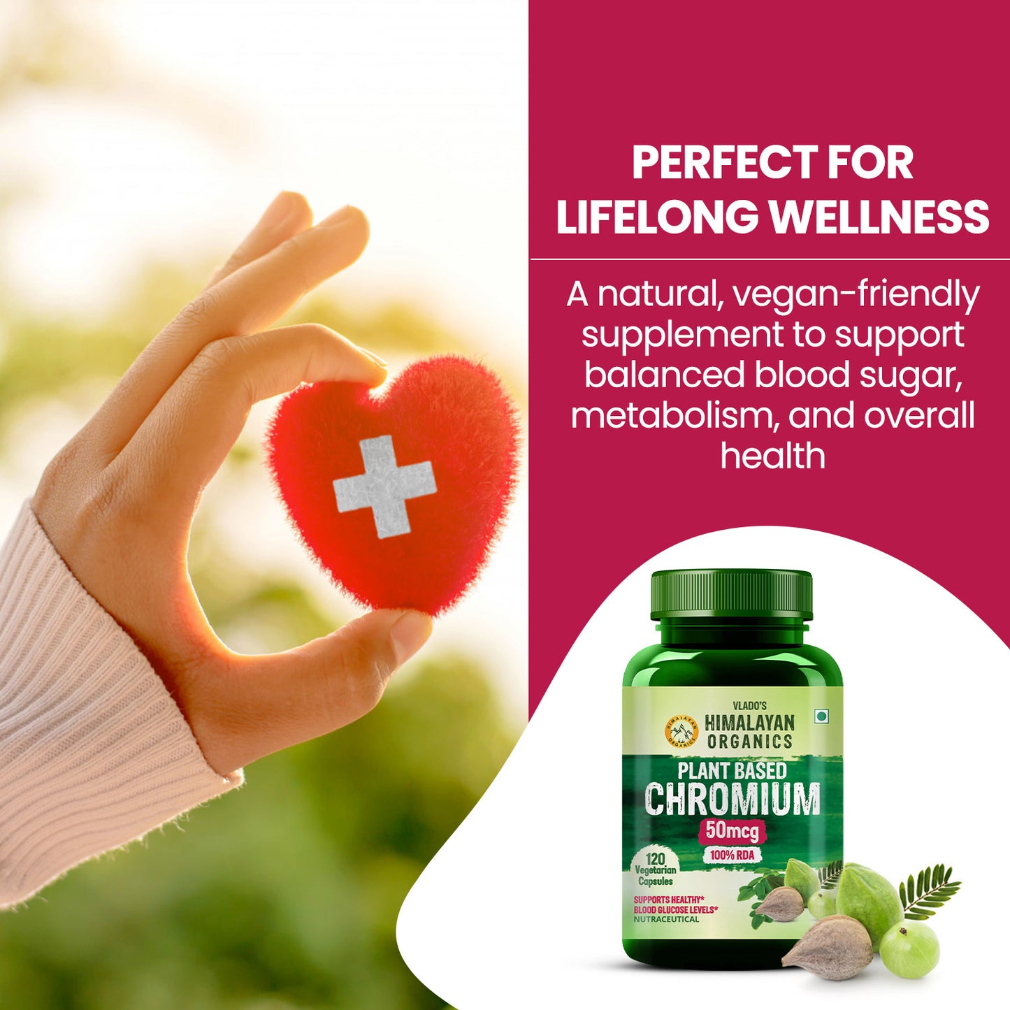 Vlado’s Himalayan Organics Chromium 50mcg | Blood Sugar Support