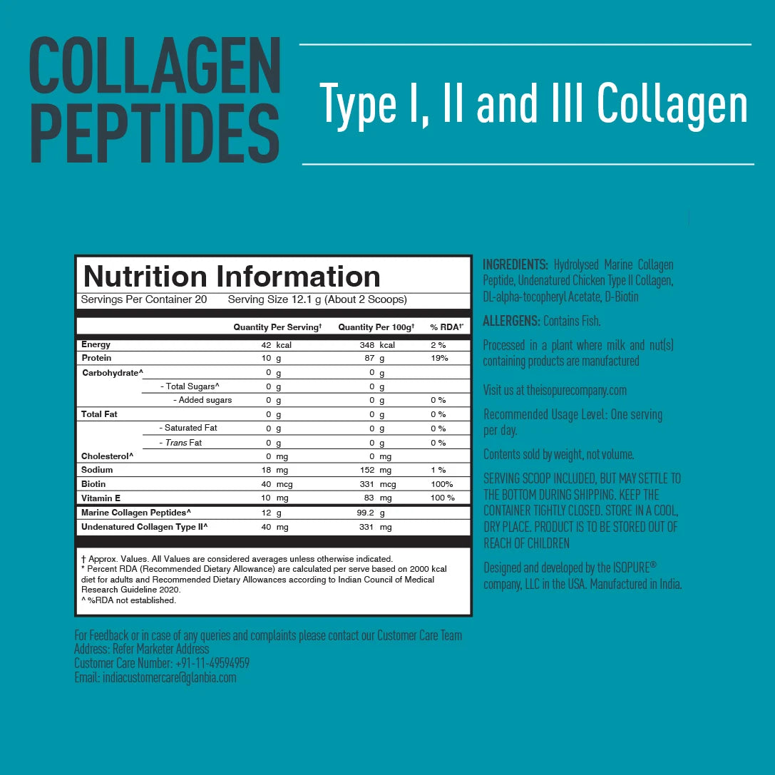 Isopure Collagen Peptides - Boost Hair, Skin & Joints