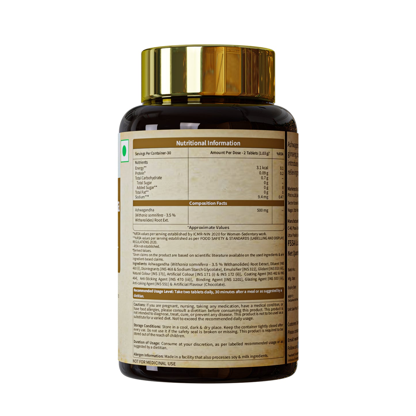 Neuherbs Ashwagandha Tablets for Energy & Stress Relief