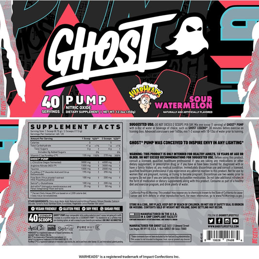 Ghost Pump Warheads - Stimulant-Free Pre-Workout Boost