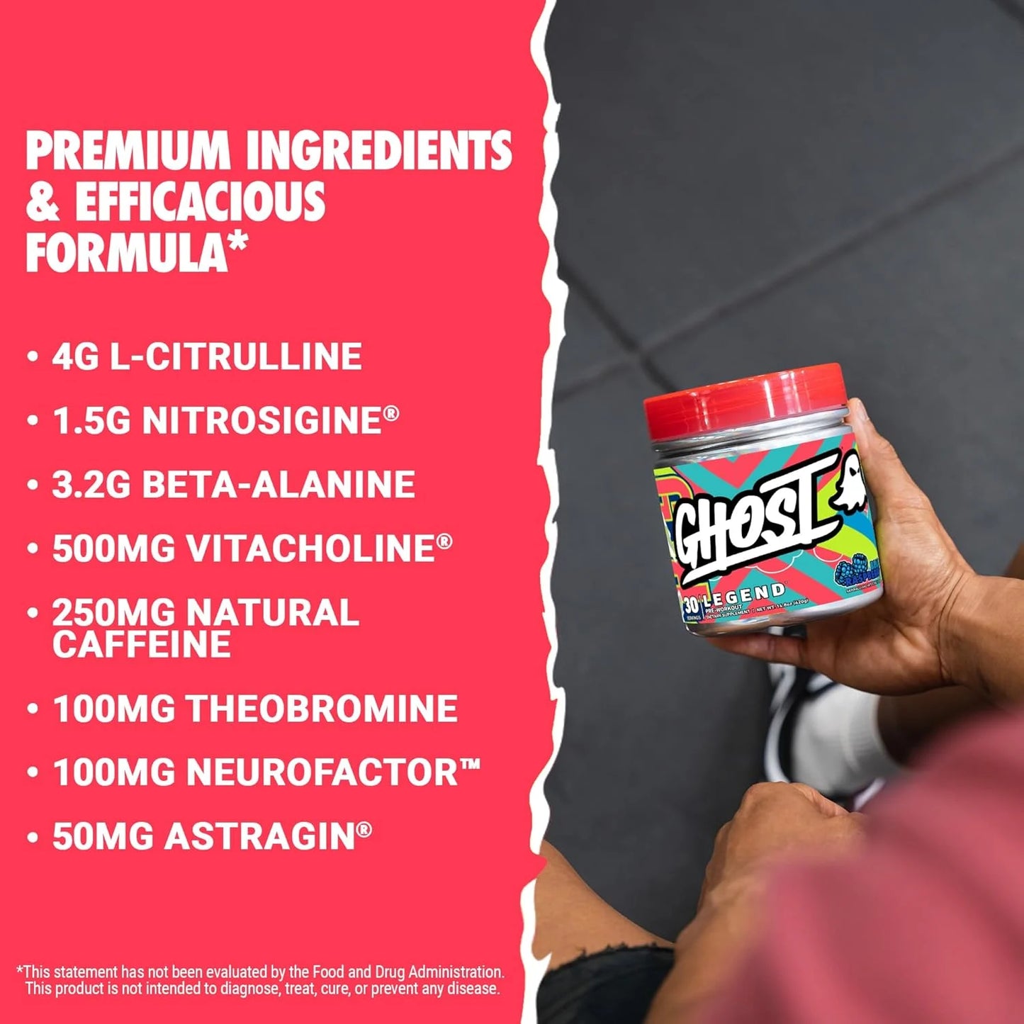 Ghost Legend Pre-Workout - Energy & Focus Boost