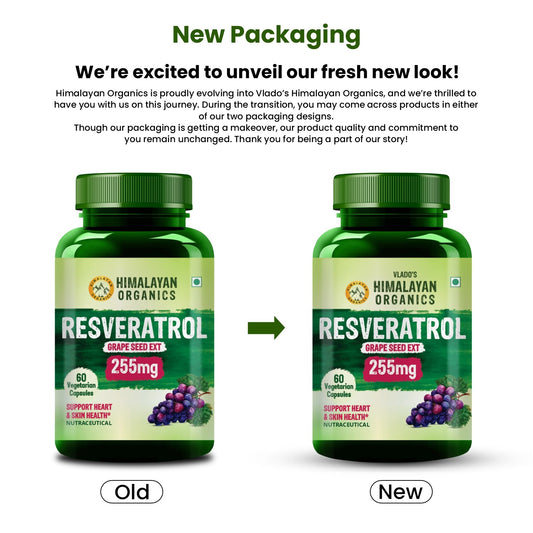 Resveratrol 255mg + Grape Seed | Vlado’s Organics