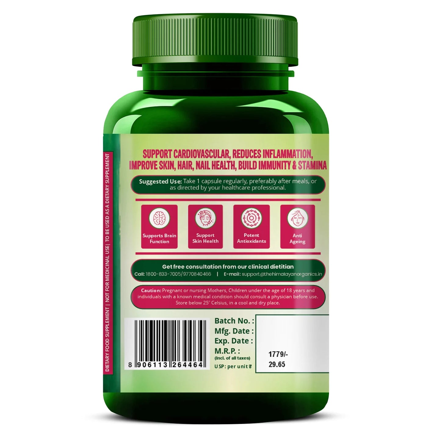 Resveratrol 255mg + Grape Seed | Vlado’s Organics