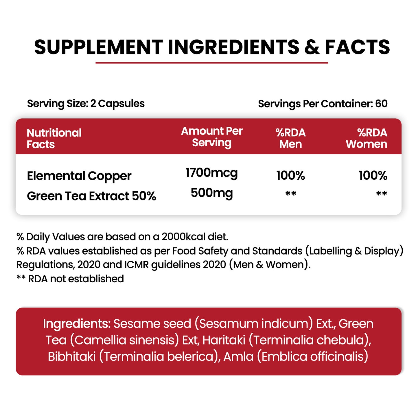 Vlado's Himalayan Organics Plant-Based Copper 1700mcg