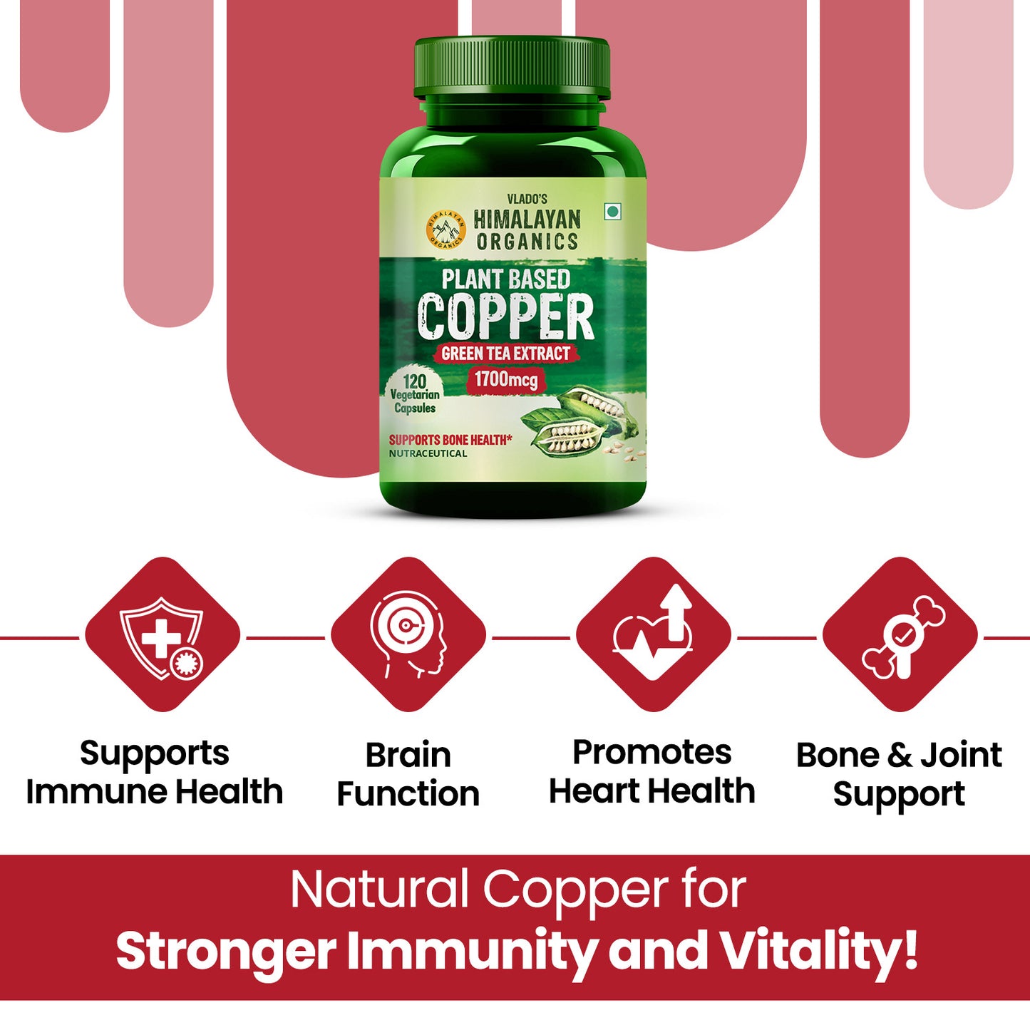 Vlado's Himalayan Organics Plant-Based Copper 1700mcg