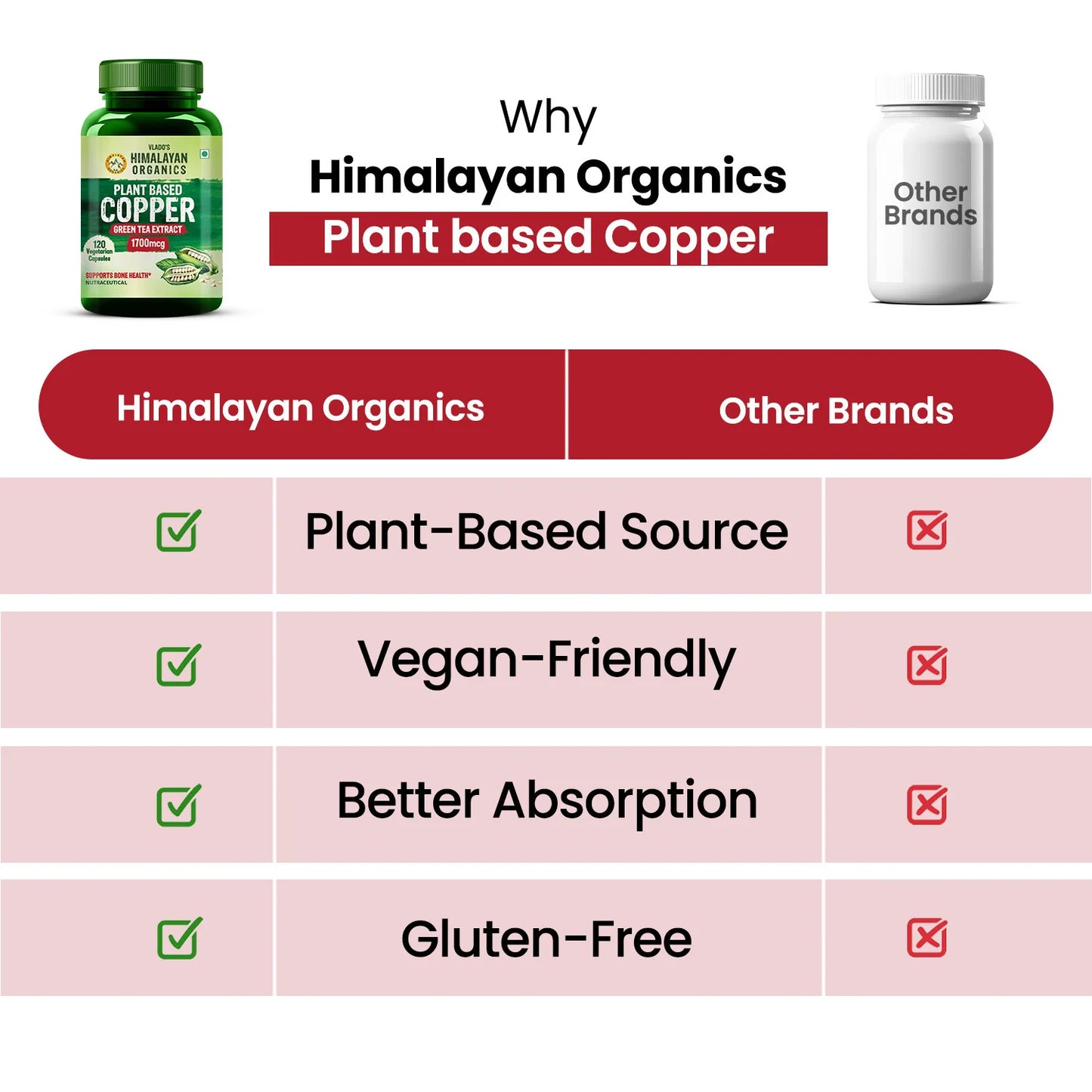 Vlado's Himalayan Organics Plant-Based Copper 1700mcg