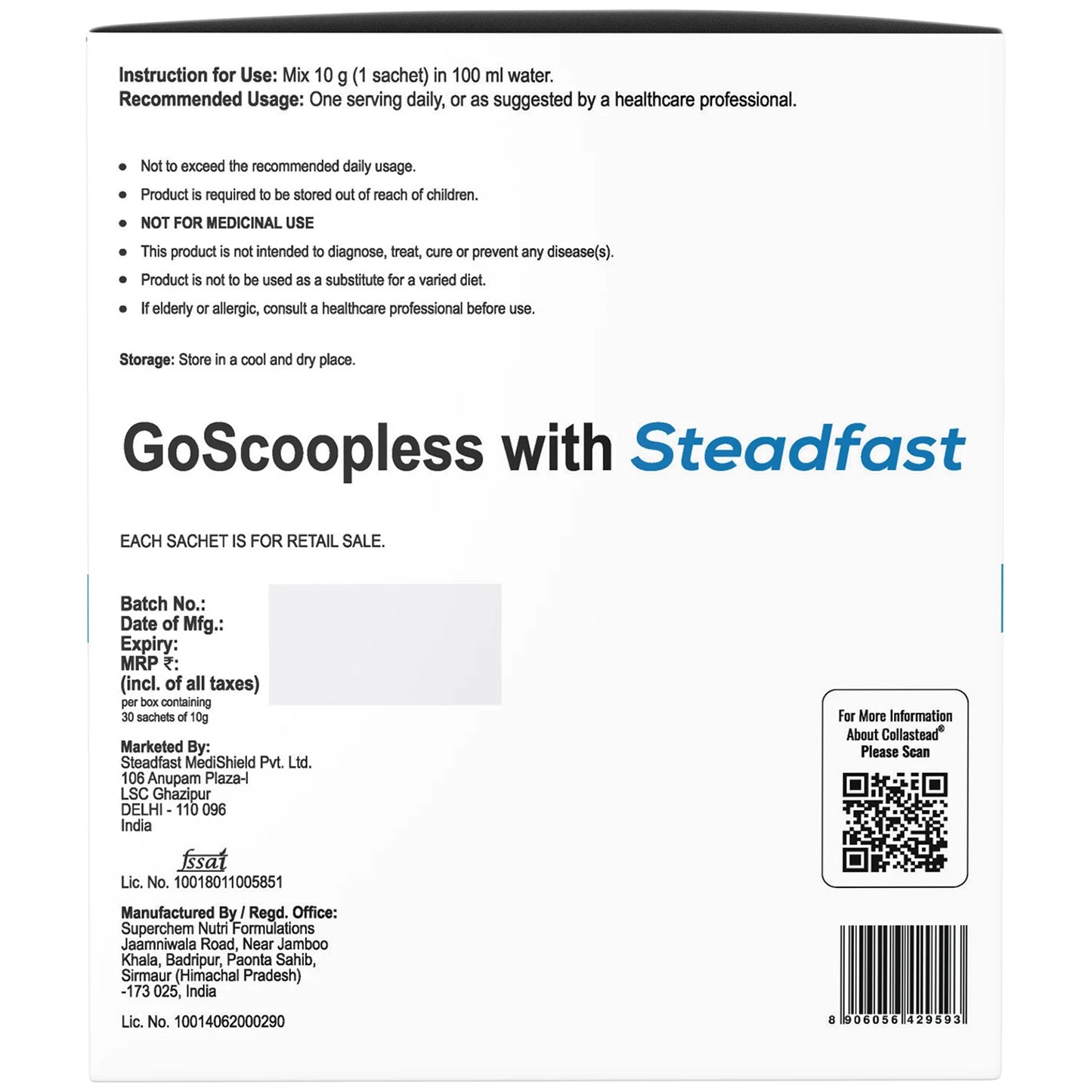 Steadfast Collastead | Marine Collagen for Skin & Joints