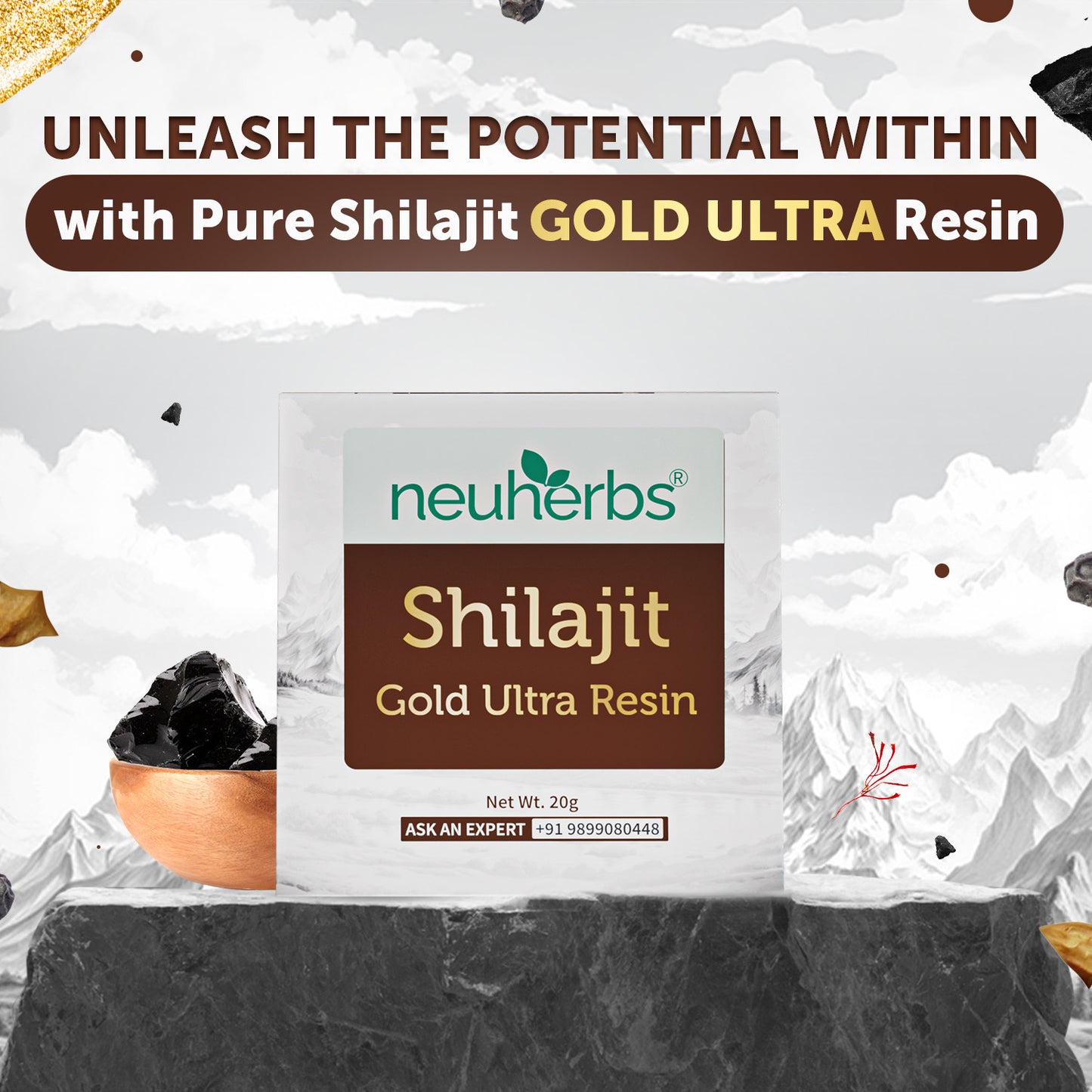 Neuherbs Shilajit Gold Ultra Resin | Stamina & Energy Boost