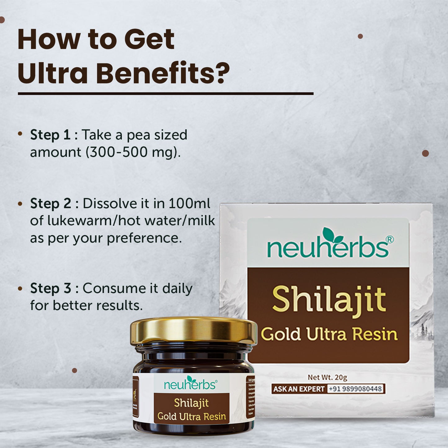 Neuherbs Shilajit Gold Ultra Resin | Stamina & Energy Boost