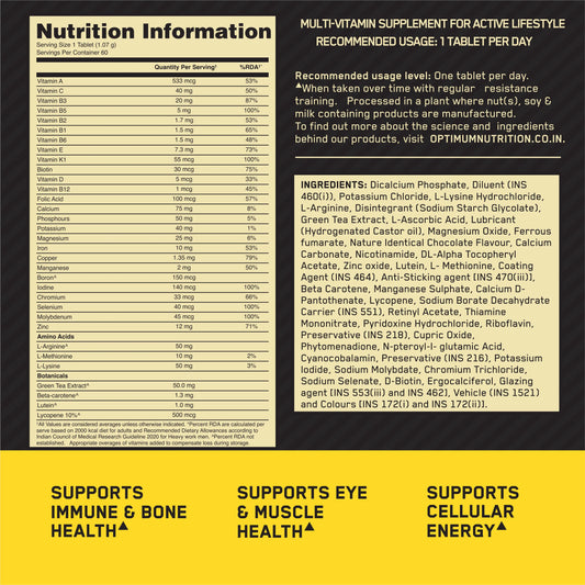 Optimum Nutrition Multivitamin for Men – Energy & Vitality