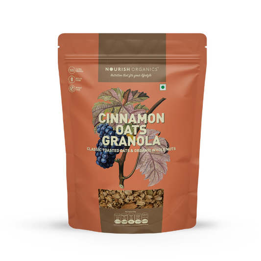Nourish Organics Cinnamon Oats Granola | Wheat-Free, Organic